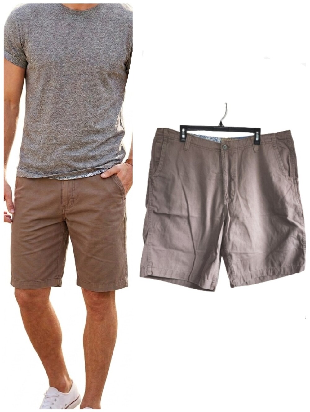 Steve & Barry's men's brown cargo shorts size 40 NWT